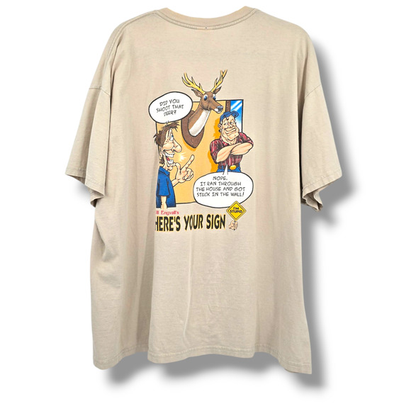 Gildan Ultra Cotton Unisex Bill Engvall's‎ Hunting Here's Your Sign T-Shirt 2XL - Picture 1 of 10